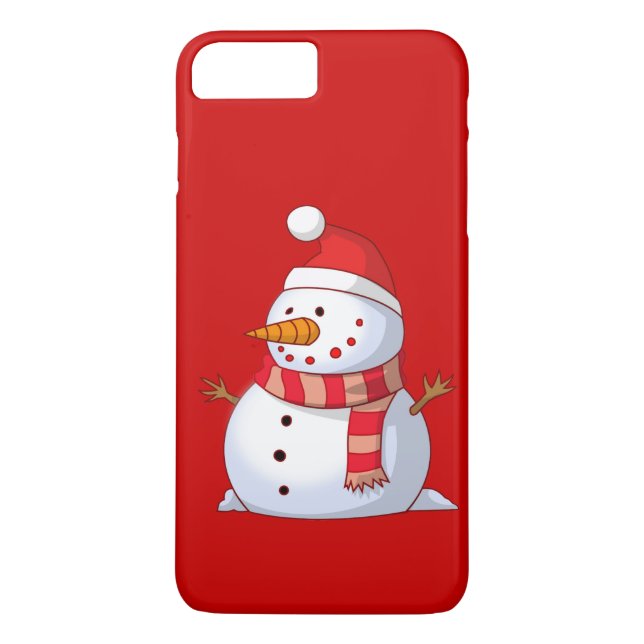 Cute jul Snögubbe Case-Mate iPhone Skal (Baksida)