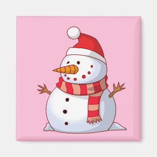 Cute jul Snögubbe Magnet