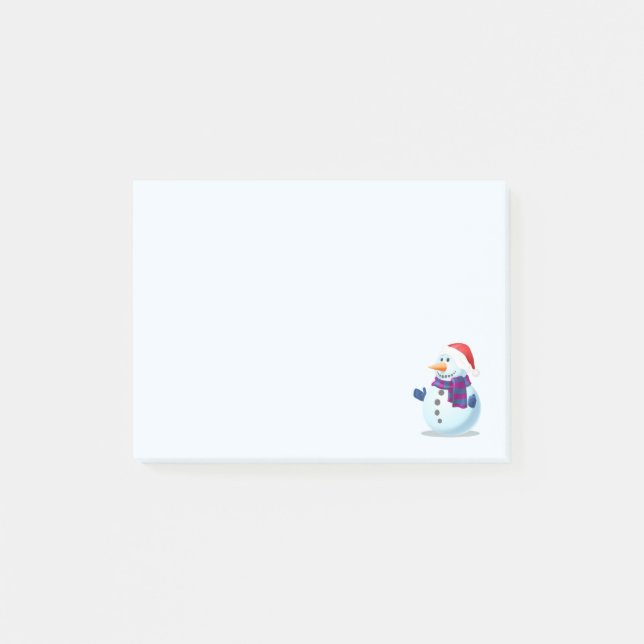 Cute jul Snögubbe Post-it Block (Framsida)