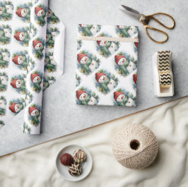 Cute jul Snögubbe Presentpapper