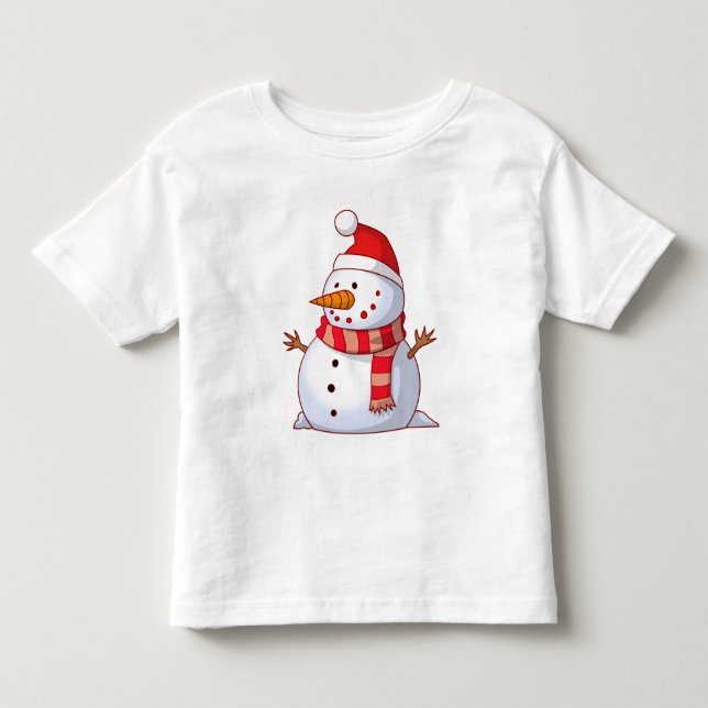 Cute jul Snögubbe Tröja (Framsida)