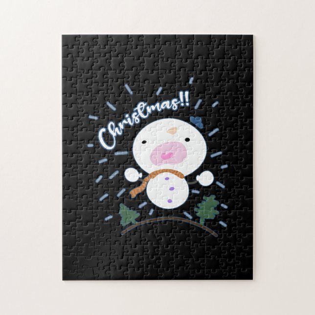 Cute Jul Snowboy Pussel (Vertikal)