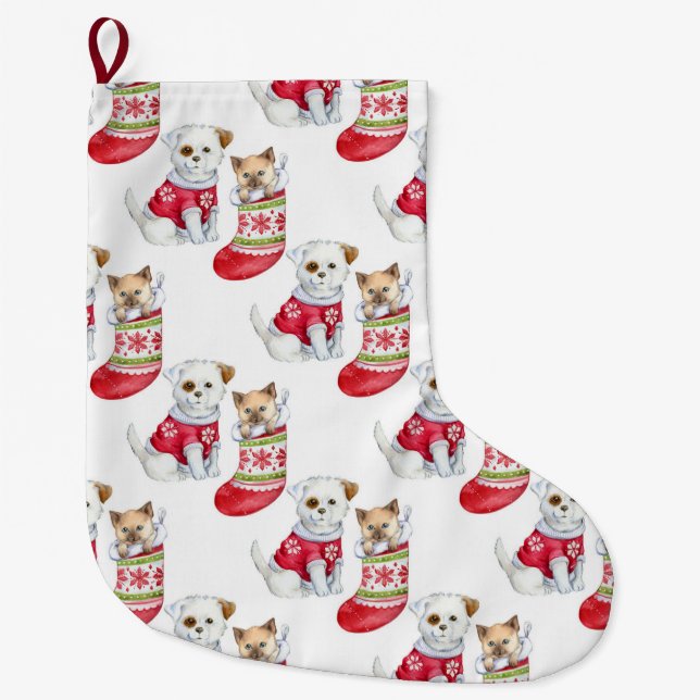 Cute-jul Stor Julstrumpa (Framsidan)