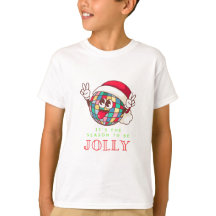 Cute jul T-Shirt för barn: Jolly och Bright