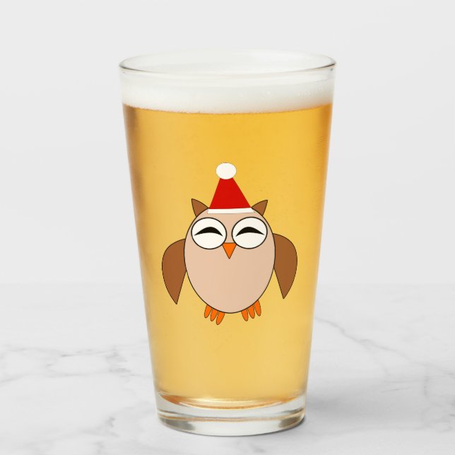 Cute jul Uggla Glaskopp (Framsida fylld)