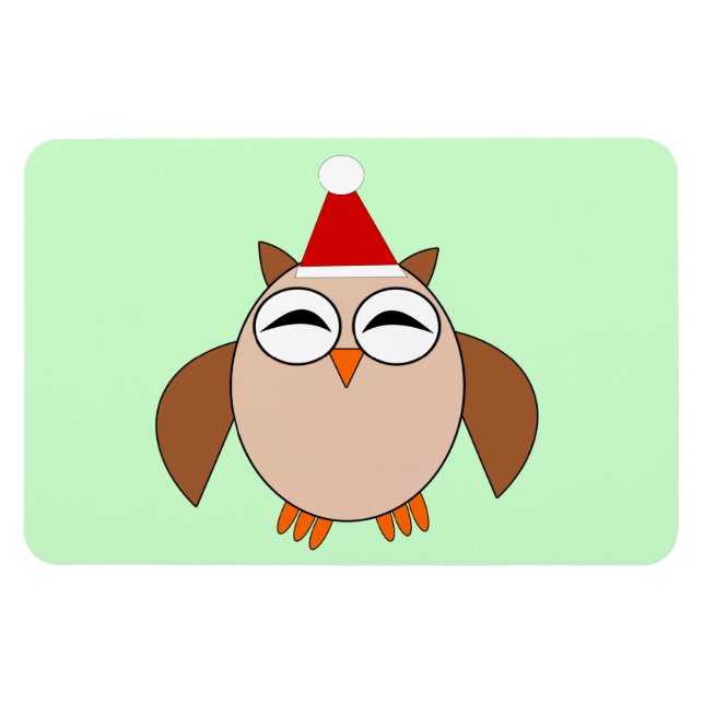 Cute jul Uggla Magnet (Horisontell)