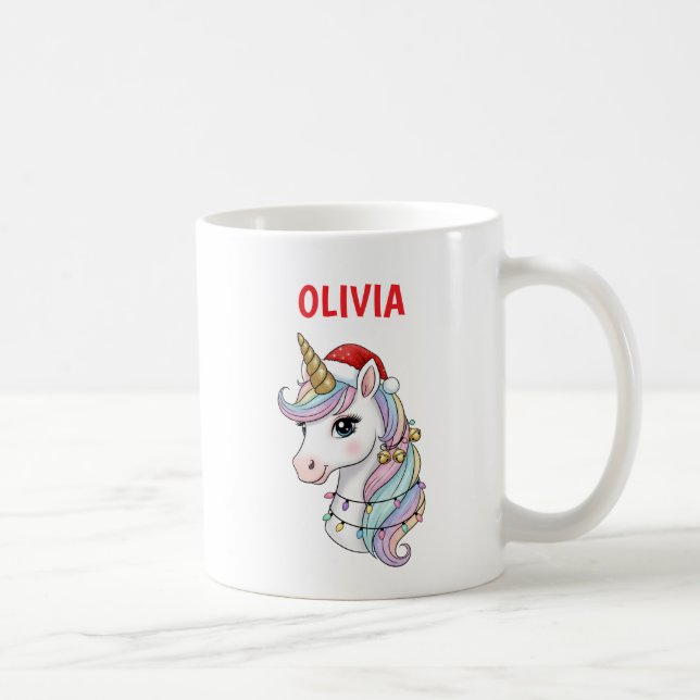 Cute Jul Unicorn Mugg (Höger)