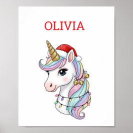 Cute Jul Unicorn Poster