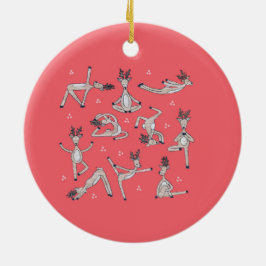 Cute jul Yoda Hjort Ornament