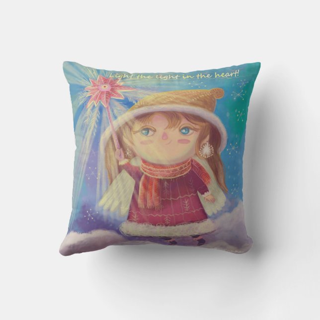 Cute Julafton angel Kudde (Baksida)