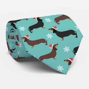 Cute Julafton dachshund Santa Tie Slips