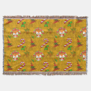 Cute Julafton Fox-jul Filt
