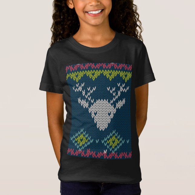 Cute Julafton Grandma Elk Helgdag Winter Reindeer  T Shirt (Framsida)