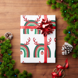 Cute Julafton Helgdag, julbidrag för regnbåge Presentpapper