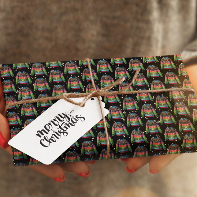 Cute Julafton Holly Berries Ugly Julsötare Presentpapper (Skapare uppladdad)