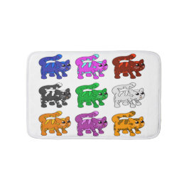 Cute Julafton Mönster Kitten Group Badrumsmatta