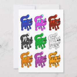 Cute Julafton Mönster Kitten Group Kort