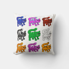 Cute Julafton Mönster Kitten Group Kudde