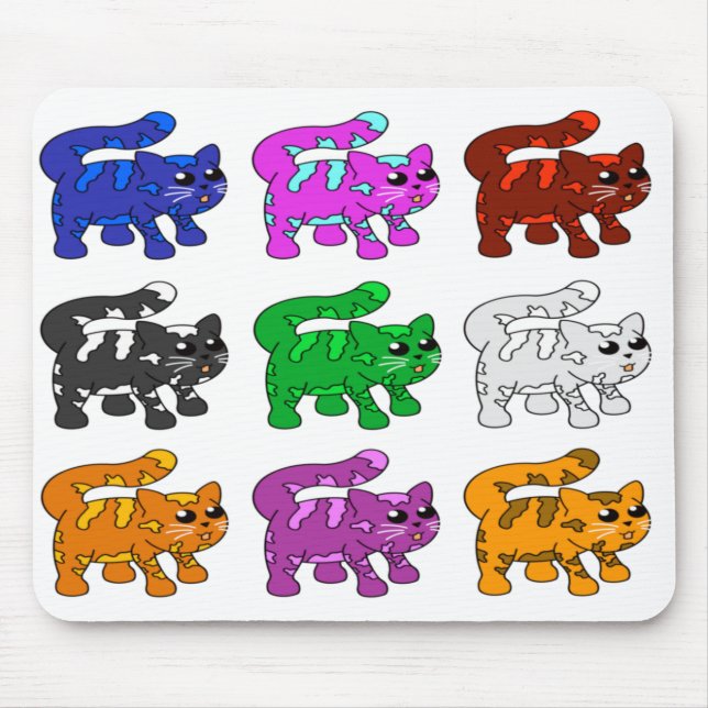 Cute Julafton Mönster Kitten Group Musmatta (Framsidan)