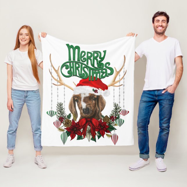 Cute Julboer Goat med Antlers och WANAN Fleecefilt (På plats)