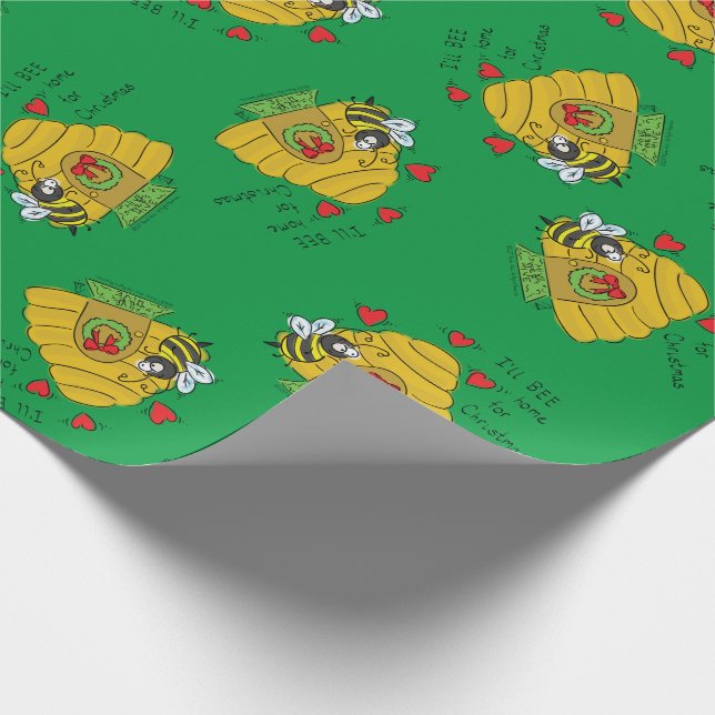Cute Julbu-luddig Tecknad Presentpapper (Hörn)