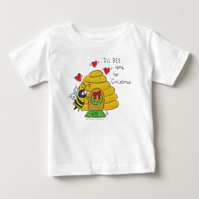 Cute Julbu-luddig Tecknad T Shirt (Framsida)