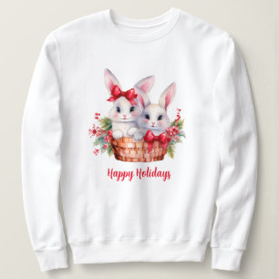 Cute Julbunnier i Basket T Shirt