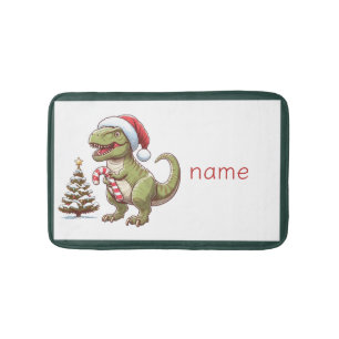 Cute Juldinosaur Bath Mat Badrumsmatta