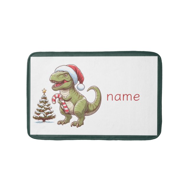 Cute Juldinosaur Bath Mat Badrumsmatta (Framsidan)