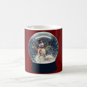 Cute julen Snö Globe Lycklig Winter Snögubbe Kaffemugg