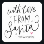 Cute Juletiketters from Santa Stickers Fyrkantigt Klistermärke<br><div class="desc">Det är nästan jul! Dags att planera din gåva ge för julhelgen,  glöm inte din personlig julklapp! Snyggt och vackra julklistermärken i personligen är perfekter för Juletiketter eller som kuvertförseglingar på Helgdagskorten och mycket mer.</div>