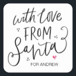 Cute Juletiketters from Santa Stickers Fyrkantigt Klistermärke<br><div class="desc">Det är nästan jul! Dags att planera din gåva ge för julhelgen,  glöm inte din personlig julklapp! Snyggt och vackra julklistermärken i personligen är perfekter för Juletiketter eller som kuvertförseglingar på Helgdagskorten och mycket mer.</div>