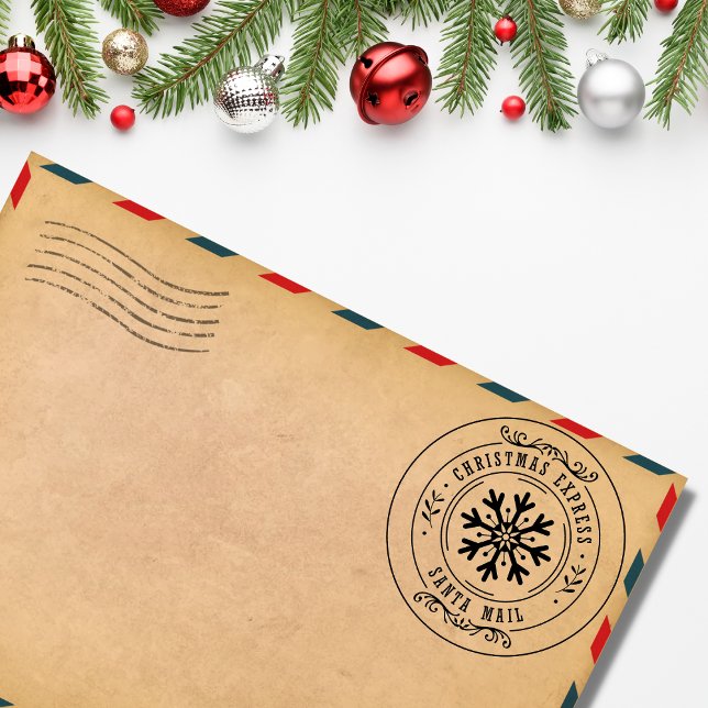 Cute julExpress Santa Mail Snowflake Stämpel (Skapare uppladdad)