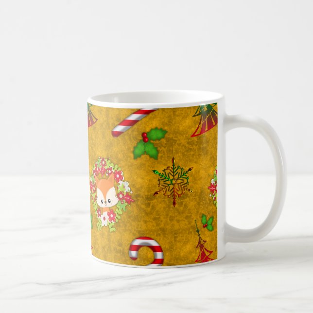 Cute Julfox Kaffemugg (Höger)