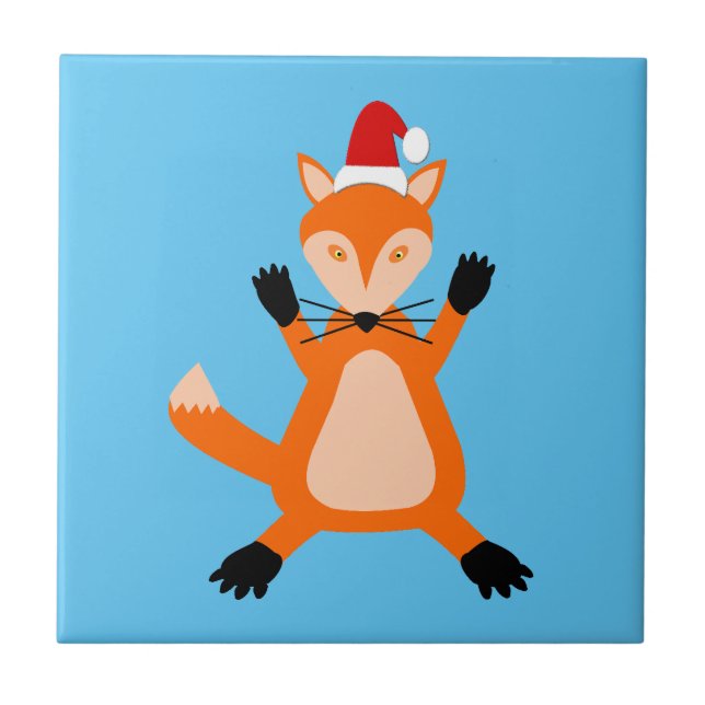 Cute Julfox Kakelplatta (Framsidan)