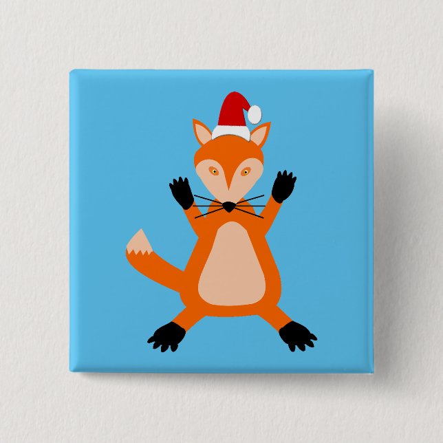 Cute Julfox Knapp (Framsida)