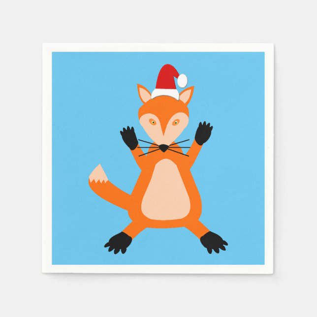 Cute Julfox Pappersservett (Framsidan)