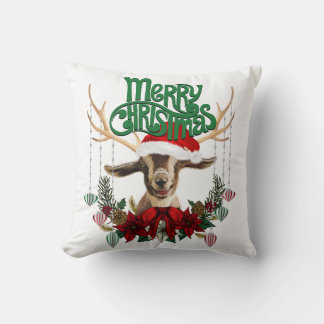 Cute Julget med Antlers och Utandning Kudde