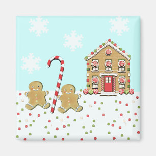 Cute Julgingerbröd Cookies Magnet