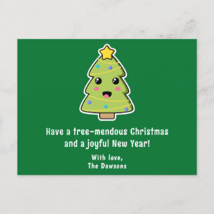Cute Julgran Funny Träd-mendous Grönt Helg Vykort