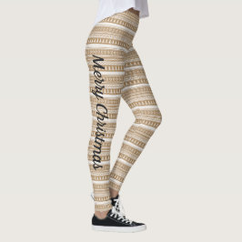 Cute Julgran Helgdag Yule New Years Guld Leggings
