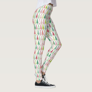Cute Julgran Helgdag Yule New Years White Leggings