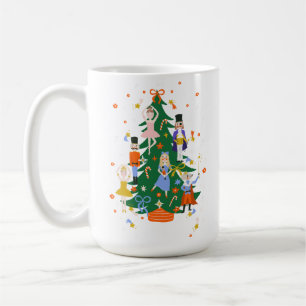 Cute Julgran Illustration med andedräkt Kaffemugg
