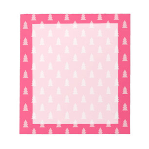 Cute Julgran mönster pastel och shock rosa Anteckningsblock