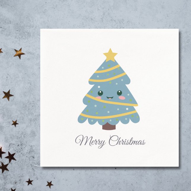 Cute Julgran Pappersservett (Cute Christmas Tree Paper Napkin)