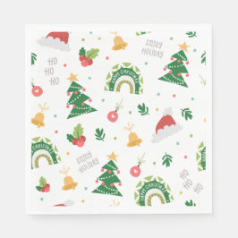 Cute Julgran Rainbow Pappersservett