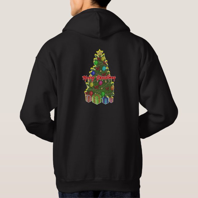 Cute Julgran T-Shirt Hoodie (Baksida)