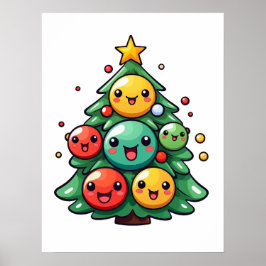 Cute Julgran-tecken Poster