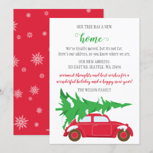 Cute Julgran-Vi har flyttat, Helgdagskort