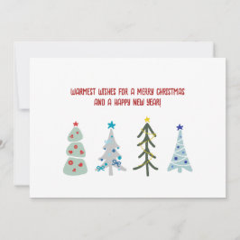 Cute Julgranar doodle Julkort